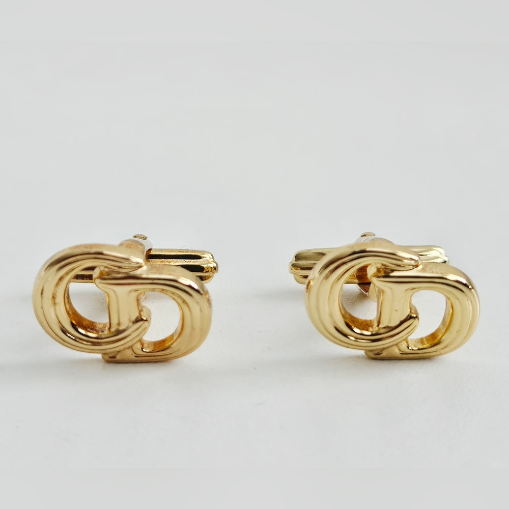 Dior Cd Logo Interlocking Cufflinks - image 1